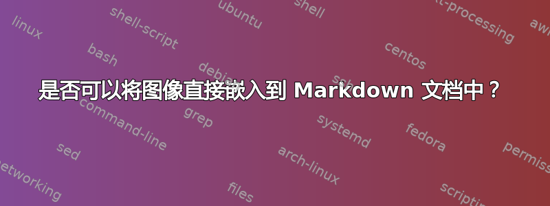 是否可以将图像直接嵌入到 Markdown 文档中？