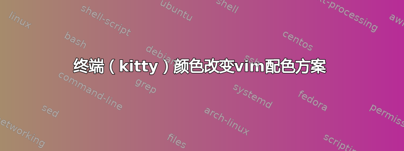 终端（kitty）颜色改变vim配色方案