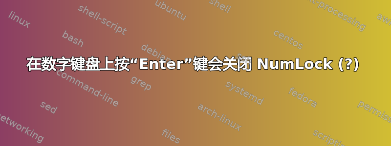 在数字键盘上按“Enter”键会关闭 NumLock (?)