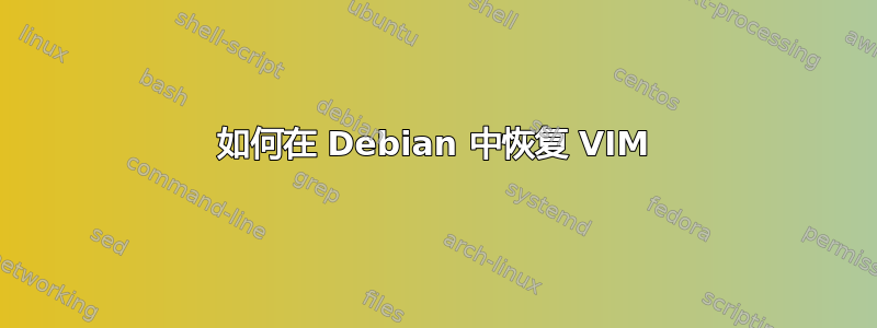 如何在 Debian 中恢复 VIM