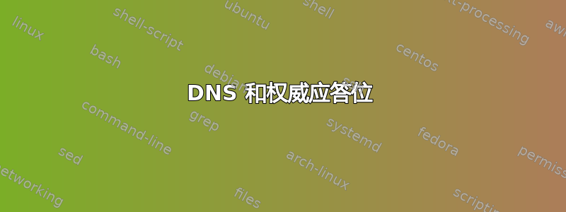 DNS 和权威应答位