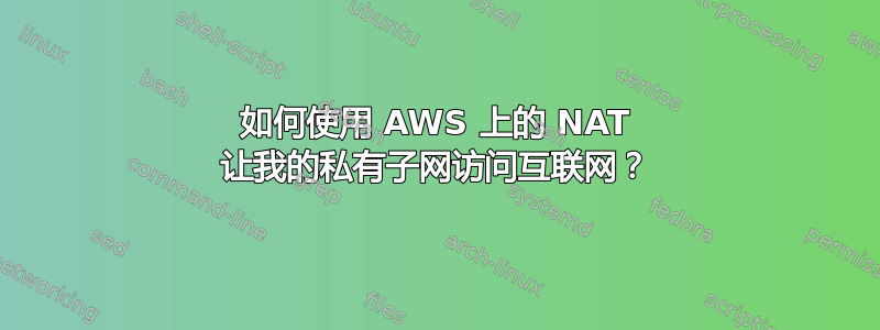 如何使用 AWS 上的 NAT 让我的私有子网访问互联网？