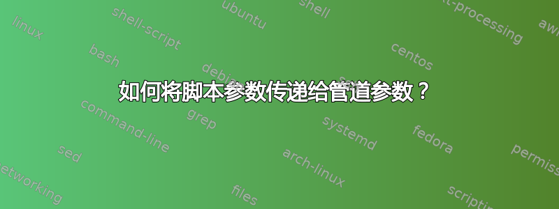 如何将脚本参数传递给管道参数？