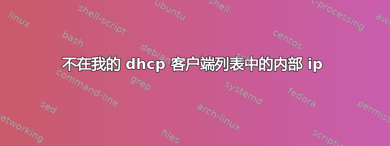 不在我的 dhcp 客户端列表中的内部 ip