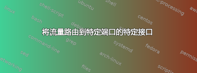 将流量路由到特定端口的特定接口