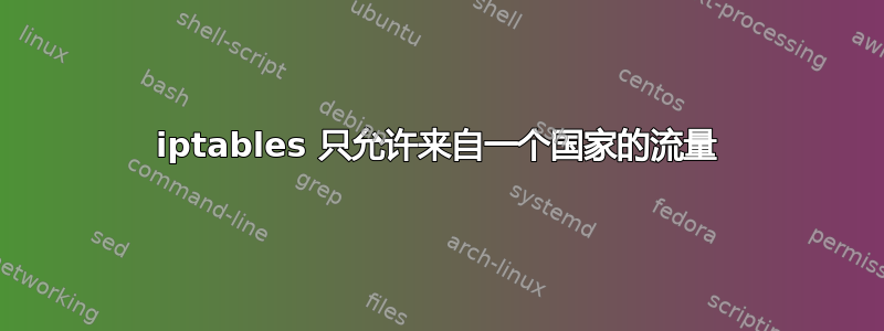 iptables 只允许来自一个国家的流量