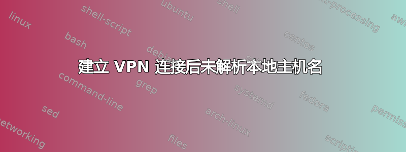 建立 VPN 连接后未解析本地主机名