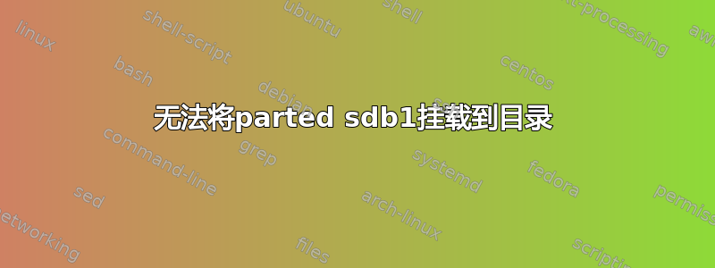 无法将parted sdb1挂载到目录