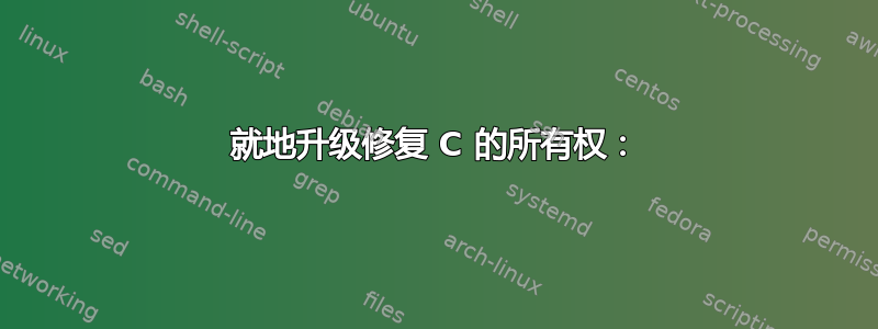 就地升级修复 C 的所有权：