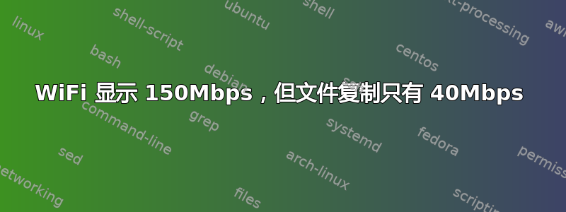 WiFi 显示 150Mbps，但文件复制只有 40Mbps