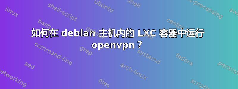 如何在 debian 主机内的 LXC 容器中运行 openvpn？