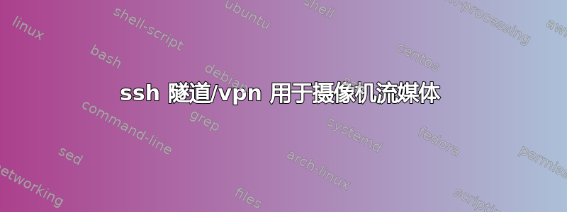 ssh 隧道/vpn 用于摄像机流媒体