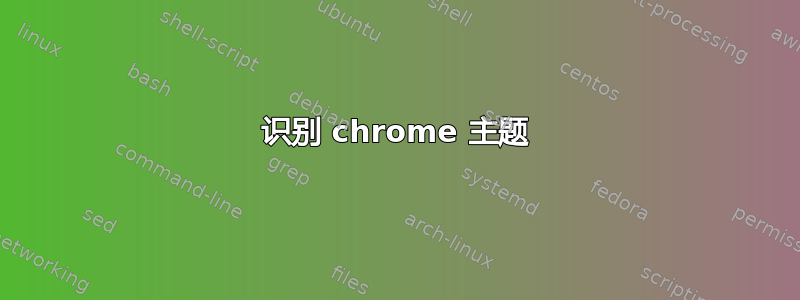 识别 chrome 主题