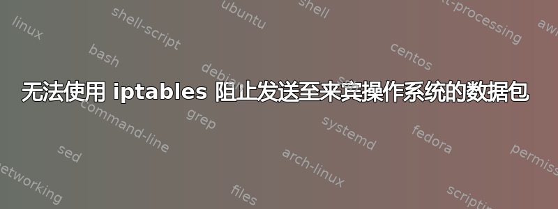 无法使用 iptables 阻止发送至来宾操作系统的数据包