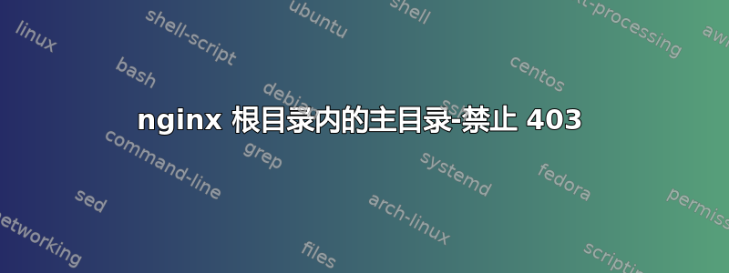 nginx 根目录内的主目录-禁止 403