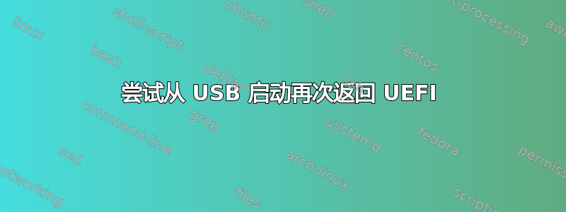 尝试从 USB 启动再次返回 UEFI