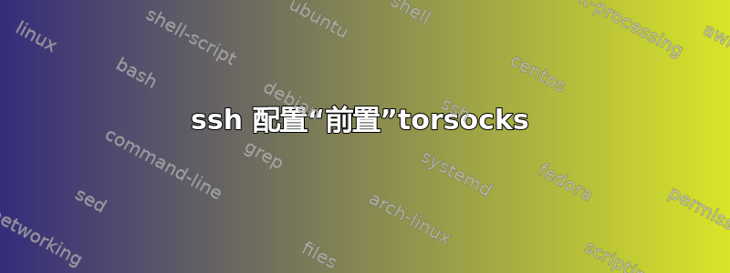 ssh 配置“前置”torsocks