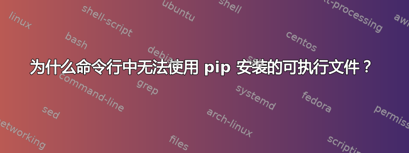 为什么命令行中无法使用 pip 安装的可执行文件？