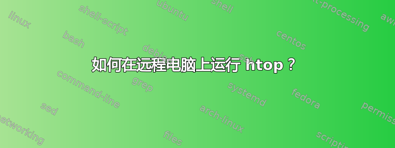 如何在远程电脑上运行 htop？