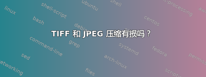 TIFF 和 JPEG 压缩有损吗？