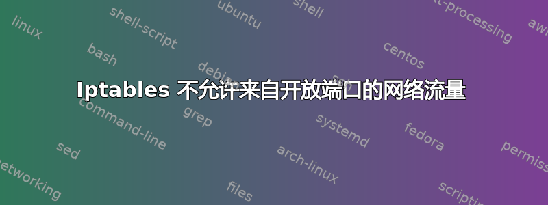 Iptables 不允许来自开放端口的网络流量