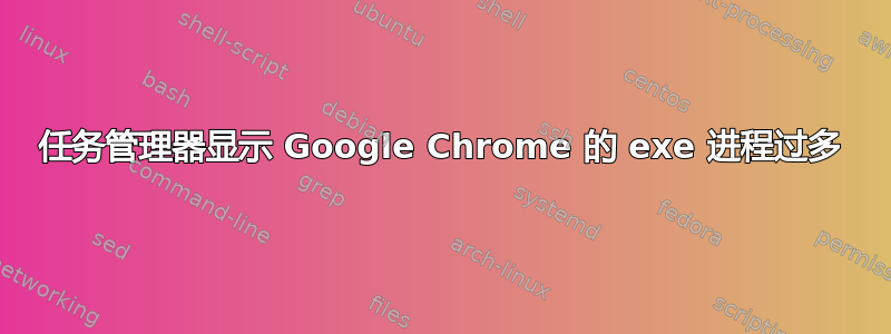 任务管理器显示 Google Chrome 的 exe 进程过多