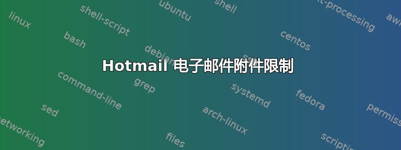 Hotmail 电子邮件附件限制