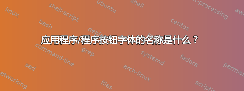 应用程序/程序按钮字体的名称是什么？