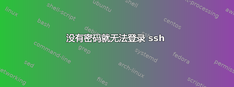 没有密码就无法登录 ssh