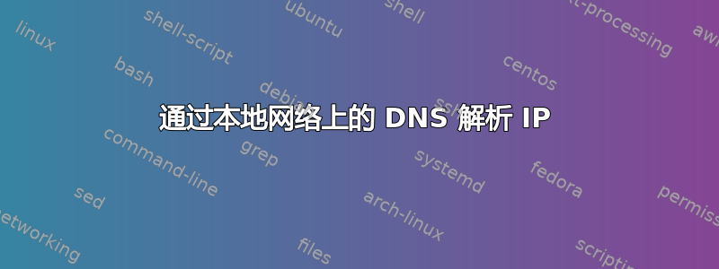 通过本地网络上的 DNS 解析 IP