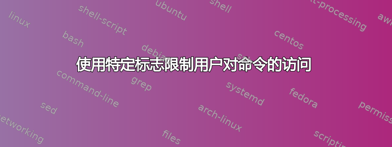 使用特定标志限制用户对命令的访问