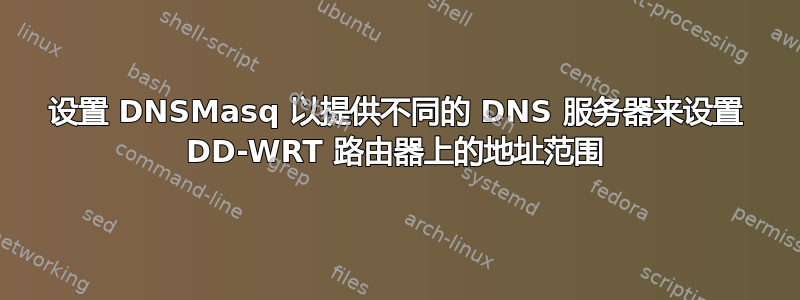 设置 DNSMasq 以提供不同的 DNS 服务器来设置 DD-WRT 路由器上的地址范围