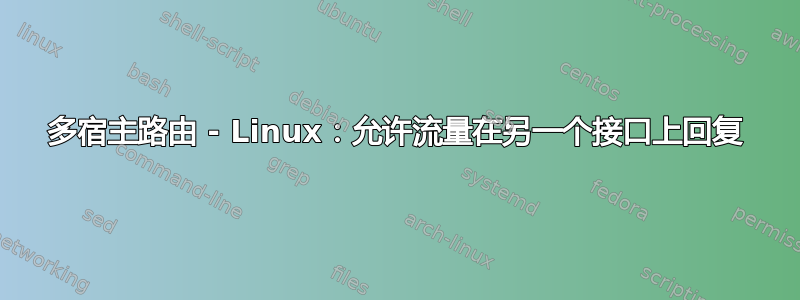 多宿主路由 - Linux：允许流量在另一个接口上回复