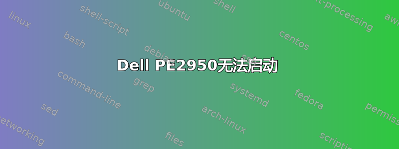 Dell PE2950无法启动