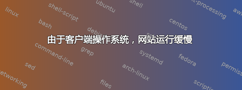 由于客户端操作系统，网站运行缓慢