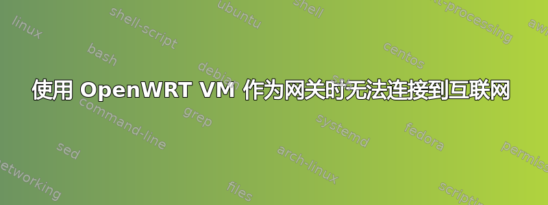 使用 OpenWRT VM 作为网关时无法连接到互联网