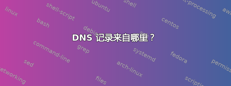 DNS 记录来自哪里？