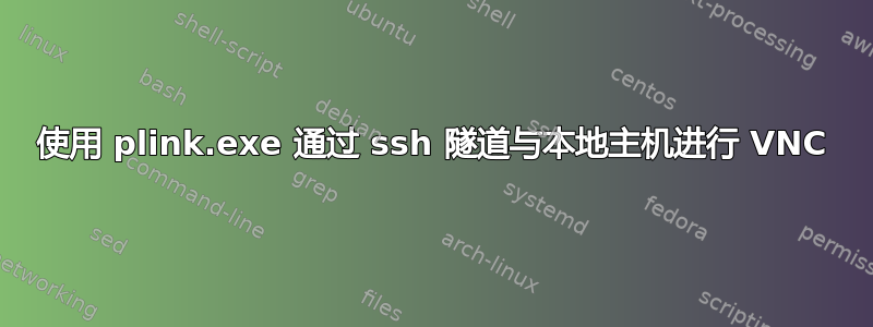 使用 plink.exe 通过 ssh 隧道与本地主机进行 VNC