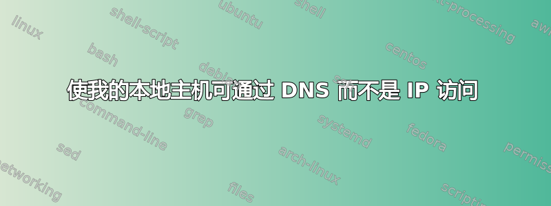 使我的本地主机可通过 DNS 而不是 IP 访问