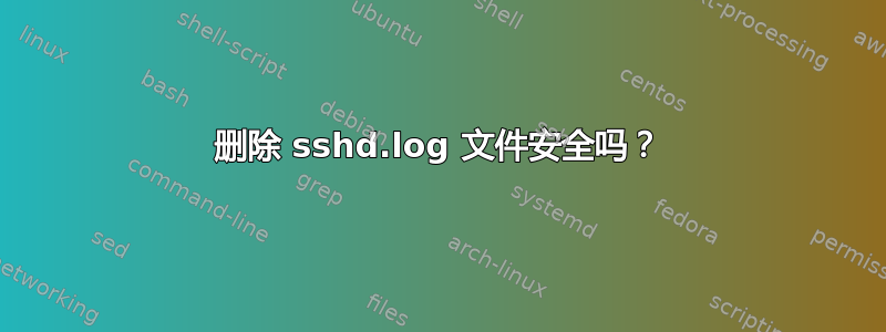 删除 sshd.log 文件安全吗？