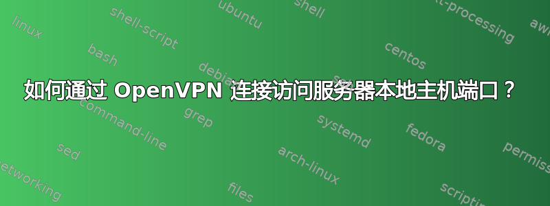 如何通过 OpenVPN 连接访问服务器本地主机端口？