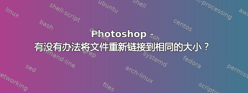 Photoshop - 有没有办法将文件重新链接到相同的大小？