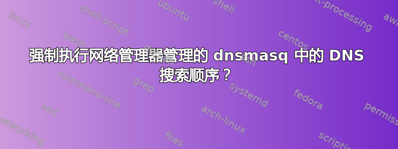 强制执行网络管理器管理的 dnsmasq 中的 DNS 搜索顺序？