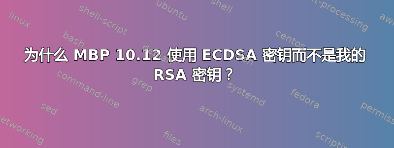 为什么 MBP 10.12 使用 ECDSA 密钥而不是我的 RSA 密钥？