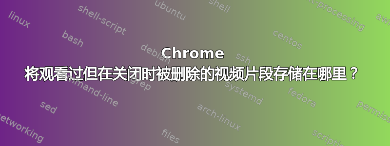 Chrome 将观看过但在关闭时被删除的视频片段存储在哪里？