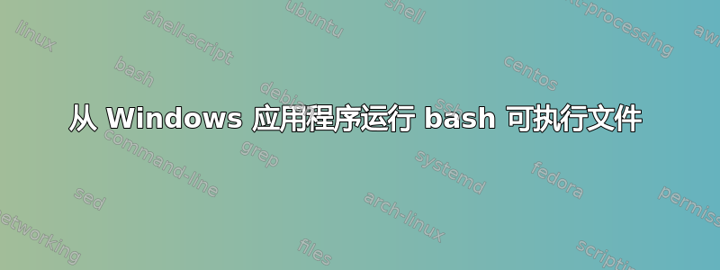 从 Windows 应用程序运行 bash 可执行文件