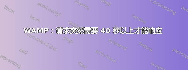 WAMP：请求突然需要 40 秒以上才能响应