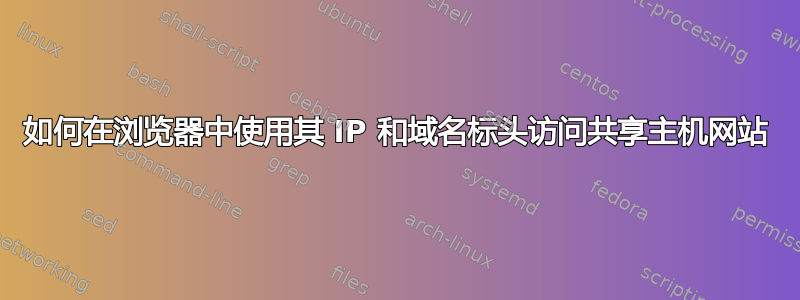 如何在浏览器中使用其 IP 和域名标头访问共享主机网站