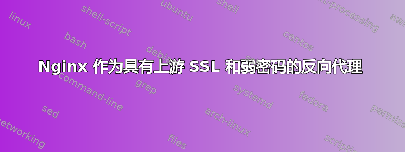 Nginx 作为具有上游 SSL 和弱密码的反向代理