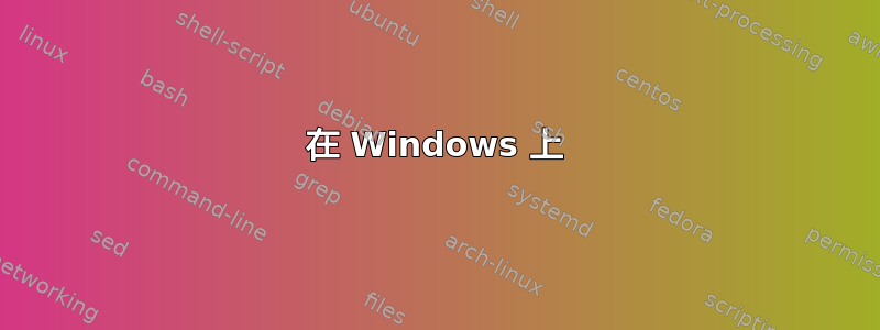 在 Windows 上